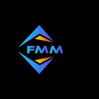 fmm astratto tecnologia logo design su nero sfondo. fmm creativo iniziali lettera logo concetto. vettore