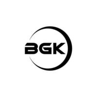 bgk lettera logo design nel illustrazione. vettore logo, calligrafia disegni per logo, manifesto, invito, eccetera.