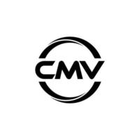 cmv lettera logo design nel illustrazione. vettore logo, calligrafia disegni per logo, manifesto, invito, eccetera.