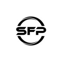 sfp lettera logo design nel illustrazione. vettore logo, calligrafia disegni per logo, manifesto, invito, eccetera.