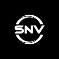 snv lettera logo design nel illustrazione. vettore logo, calligrafia disegni per logo, manifesto, invito, eccetera.