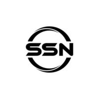 ssn lettera logo design nel illustrazione. vettore logo, calligrafia disegni per logo, manifesto, invito, eccetera.