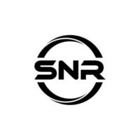 snr lettera logo design nel illustrazione. vettore logo, calligrafia disegni per logo, manifesto, invito, eccetera.