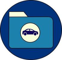 auto singolo icona nel cartella vettore