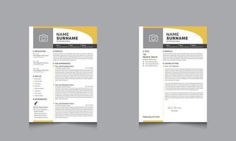 professionale curriculum vitae e copertina lettera disposizione con creativo CV modelli design vettore