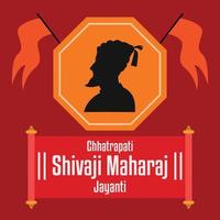 illustrazione di chhatrapati shivaji maharaj jayanti vettore