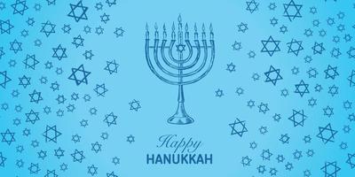 hanukkah blu sfondo, ebraico david stelle. vettore illustrazione.