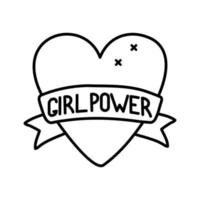 ragazza energia Citazione. grl pwr slogan. femmina, femminismo simboli. vettore