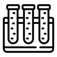 collagene test tubo icona schema vettore. gel cura della pelle vettore