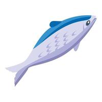 sardina pesce icona isometrico vettore. frutti di mare natura vettore