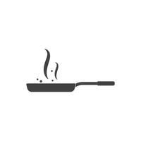 padella logo icona di cucinando e kithen vettore