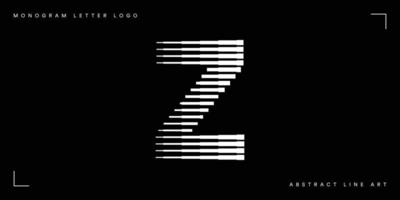 lettera z astratto linea arte logo vettore