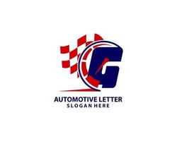 sport auto logo su lettera g velocità concetto. auto settore automobilistico modello per macchine servizio, macchine riparazione con tachimetro g lettera logo design vettore