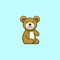 carino orso concetto logo design