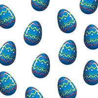 sfondo di uova di Pasqua decorate con linee gemetriche vettore
