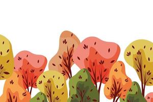 icona stagionale di piante di alberi di autunno vettore