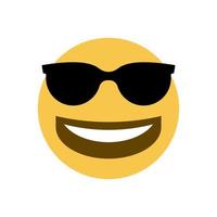 giallo sorridente viso con occhiali da sole su esso vettore
