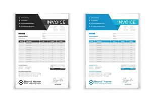 minimo nero fattura modello vettore design.