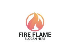 modello di progettazione di vettore dell'icona di logo della fiamma del fuoco
