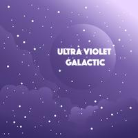 Astratto sfondo galattico ultra violetto vettore