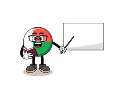 portafortuna cartone animato di Madagascar bandiera insegnante vettore