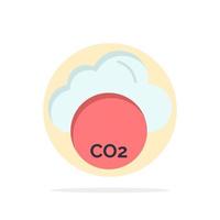 ambientale inquinamento co3 industria astratto cerchio sfondo piatto colore icona vettore