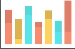 grafico linea su giù piatto colore icona vettore icona bandiera modello