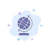 formazione scolastica geografia globo blu icona su astratto nube sfondo vettore