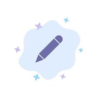 matita studia scuola Scrivi blu icona su astratto nube sfondo vettore
