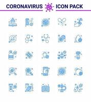 coronavirus precauzione suggerimenti icona per assistenza sanitaria linee guida presentazione 25 blu icona imballare come come lavaggio mani batteri Aperto capsula medico pillole virale coronavirus 2019 nov malattia vettore design