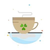 tè caffè tazza Irlanda astratto piatto colore icona modello vettore
