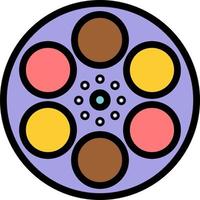film film bobina serbatoio nastro piatto colore icona vettore icona bandiera modello