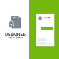 file documento serratura sicurezza Internet grigio logo design e attività commerciale carta modello vettore