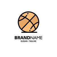 pallacanestro palla gioco formazione scolastica attività commerciale logo modello piatto colore vettore