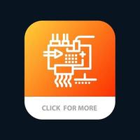 montare personalizzare elettronica ingegneria parti mobile App pulsante androide e ios linea versione vettore
