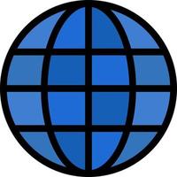 mondo globo carta geografica Internet piatto colore icona vettore icona bandiera modello
