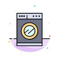 cucina macchina lavaggio astratto piatto colore icona modello vettore