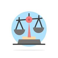 GDPR giustizia legge equilibrio astratto cerchio sfondo piatto colore icona vettore