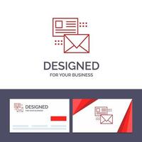 creativo attività commerciale carta e logo modello mailing conversazione messaggi di posta elettronica elenco posta vettore illustrazione