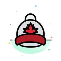 cappello berretto foglia Canada astratto piatto colore icona modello vettore