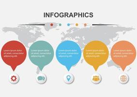 modello di progettazione infografica per le imprese vettore