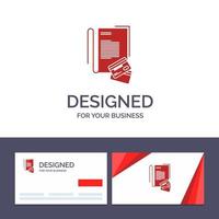creativo attività commerciale carta e logo modello Nota taccuino carte credito vettore illustrazione