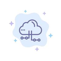 nube Condividere calcolo Rete blu icona su astratto nube sfondo vettore