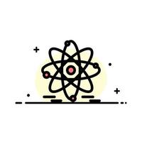 atomo formazione scolastica nucleare attività commerciale piatto linea pieno icona vettore bandiera modello