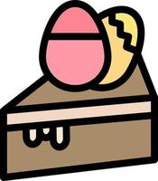 torta dolce Pasqua uovo piatto colore icona vettore icona bandiera modello