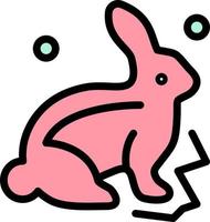 coniglietto coniglio Pasqua natura piatto colore icona vettore icona bandiera modello
