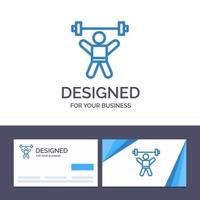 creativo attività commerciale carta e logo modello atleta Atletica avatar fitness Palestra vettore illustrazione