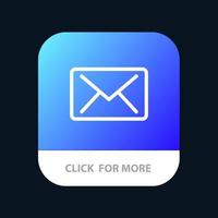e-mail posta Messaggio mobile App pulsante androide e ios linea versione vettore