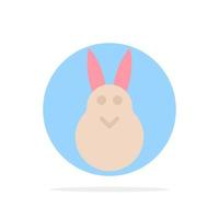 coniglietto Pasqua Pasqua coniglietto coniglio astratto cerchio sfondo piatto colore icona vettore