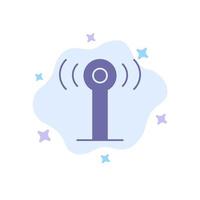 servizio segnale Wi-Fi blu icona su astratto nube sfondo vettore
